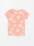 LC Waikiki Crew Neck Short Sleeve Floral Baby Girl Pajama Set